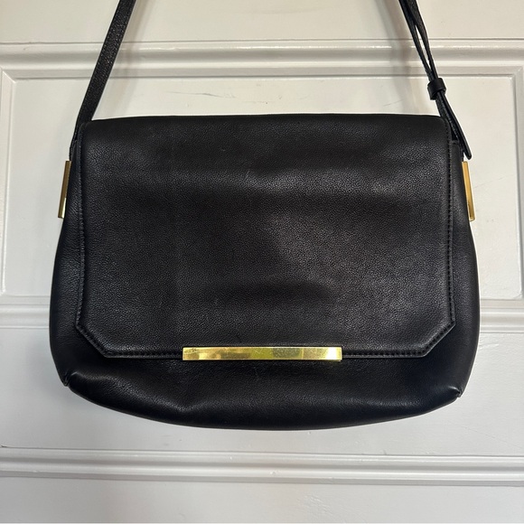 J. Crew Handbags - J. Crew Claremont Black Leather Shoulder Bag